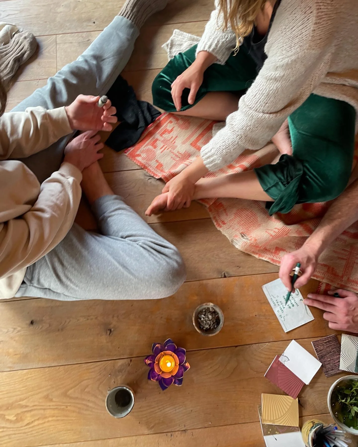 ~ photos from a spring equinox workshop ~ 

we did a lil guided meditation, talked about themes of spring, went on a walk together outside to gather some nettles, cleavers, purple dead nettle, chickweed, and dandelions to make tea. we did a lil qi go