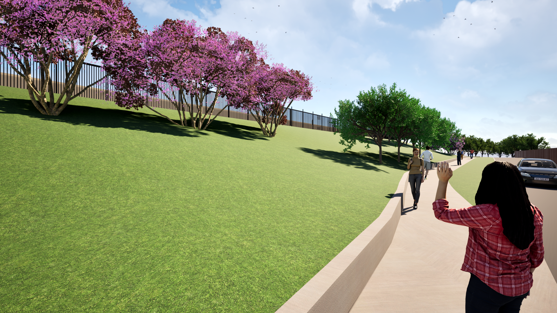 View North on Alleyway