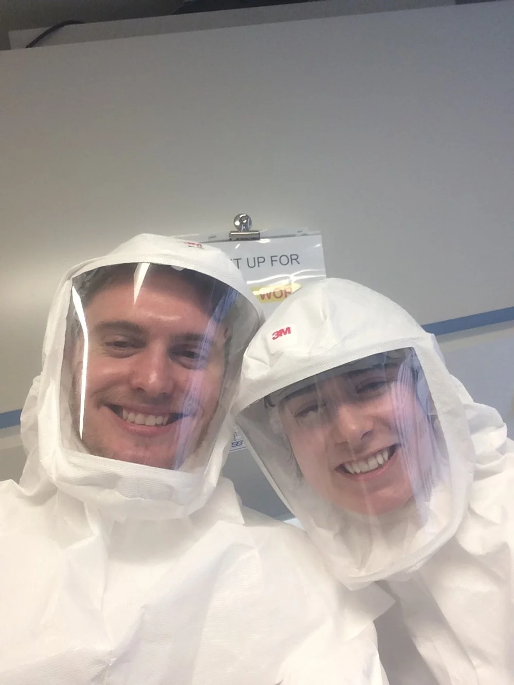 Kyle and Ari have been working hard in the BSL3 facilities at the Ragon Institute!