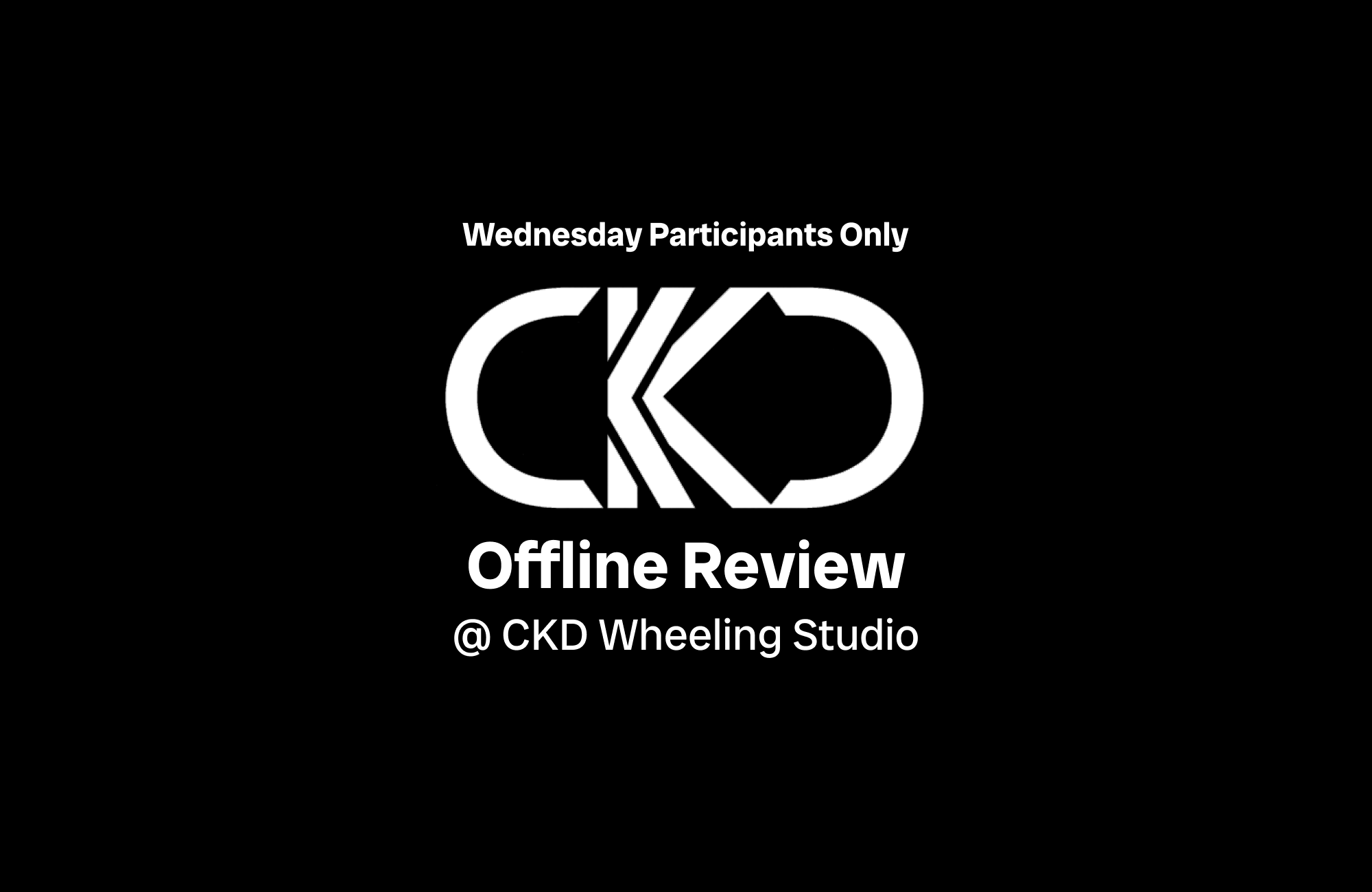  [Wednesday Participants Only] Offline Review Session