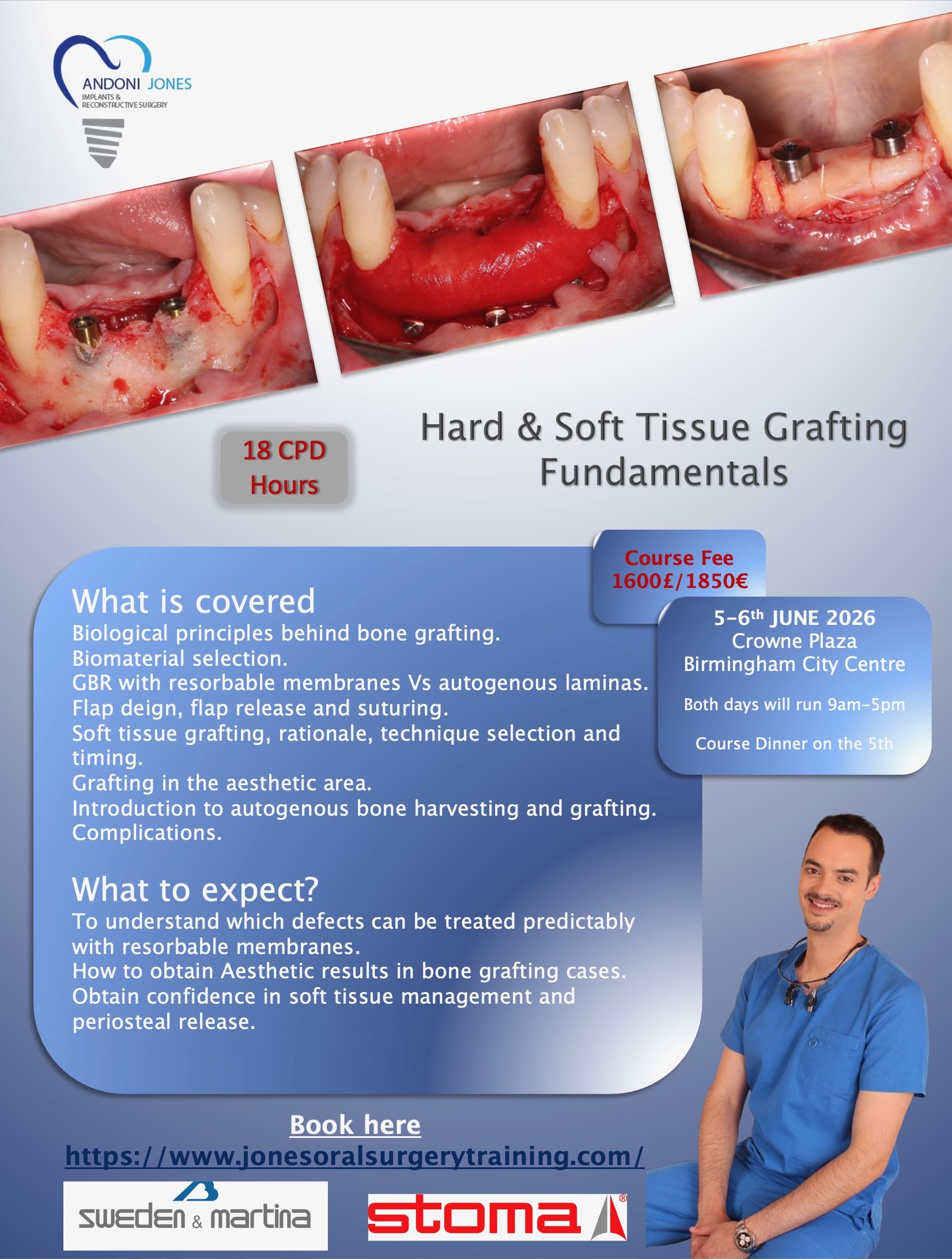 Curso de regeneración osea y tejidos blandos