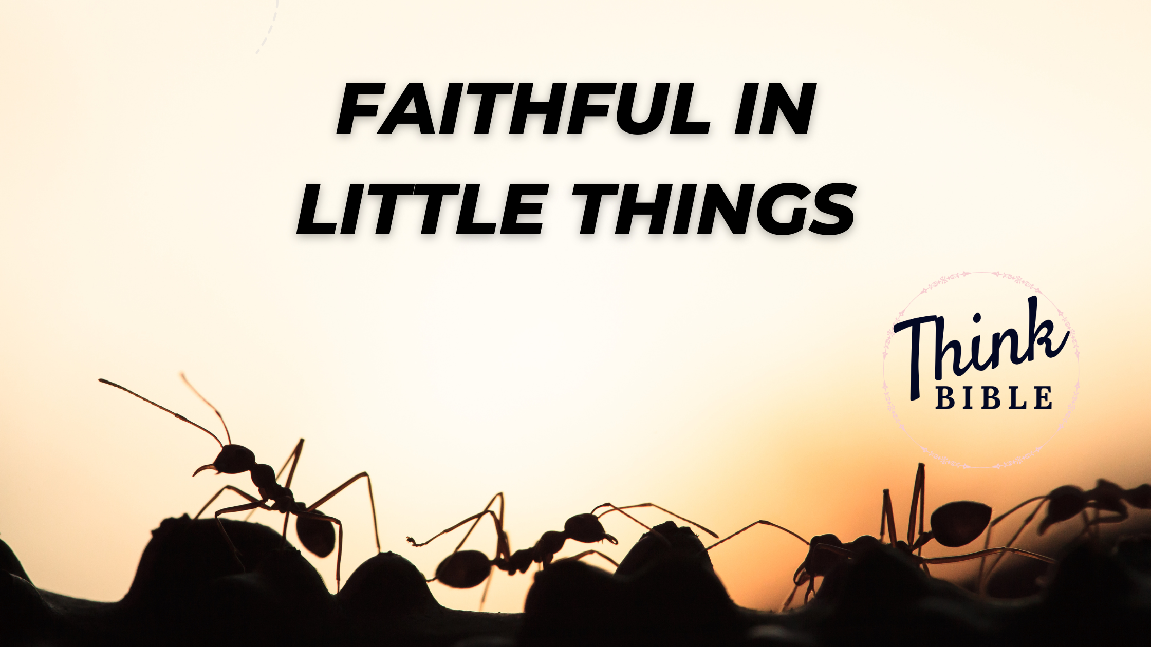 Faithful In Little Things