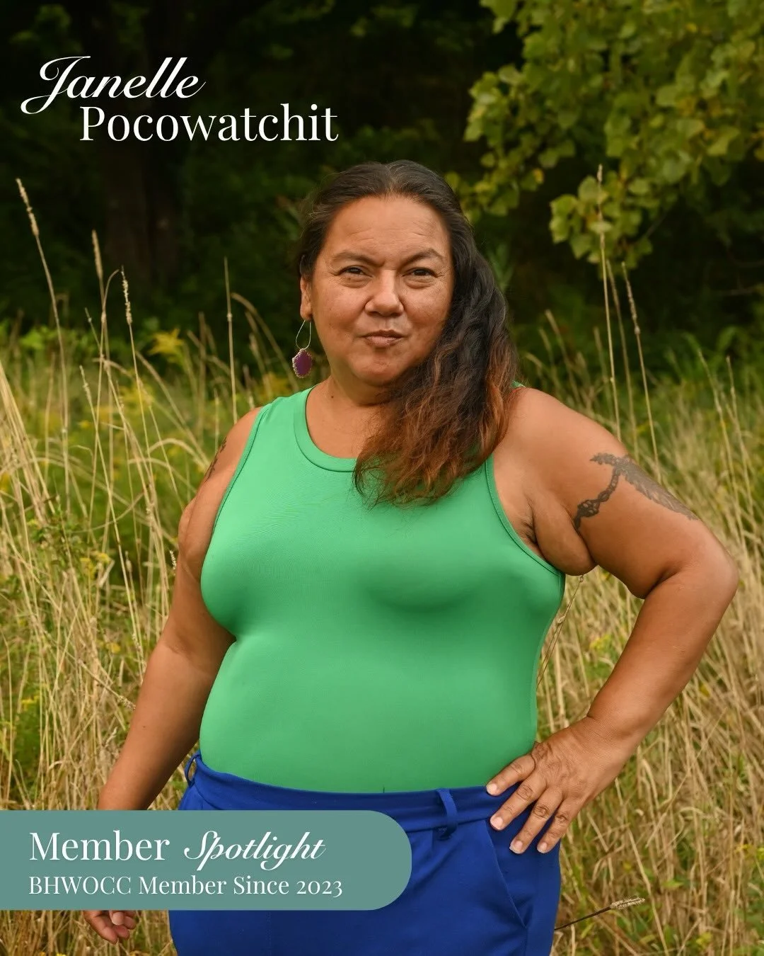We are so proud to honor Janelle Pocowatchit as this month&rsquo;s BHWOCC Member Spotlight and a 2026 Boston Harbor Hero! 🎉

Since our partnership began with the North American Indian Center of Boston (NAICOB), Janelle has been a steadfast force in 