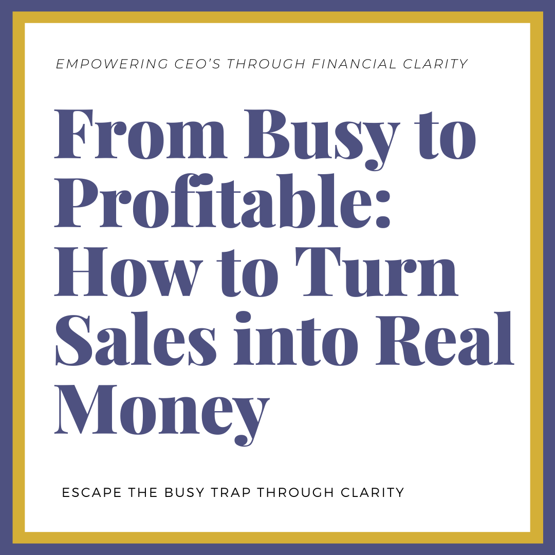      

 
    From Busy to Profitable: How to Turn Sales into Real Money   Revenue growth feels good. The phone is ringing. The calendar is full. The team is stretched. On the surface, everything points to success. But if you’re trying to  turn sales 
