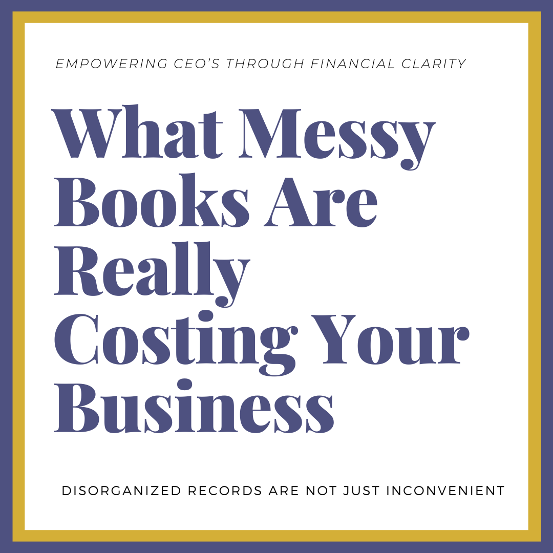       
  
     What Messy Books Are Really Costing Your Business   Many business owners assume disorganized records are just a minor inconvenience—something they’ll get around to fixing eventually. But the truth is, the  messy bookkeeping costs  faci