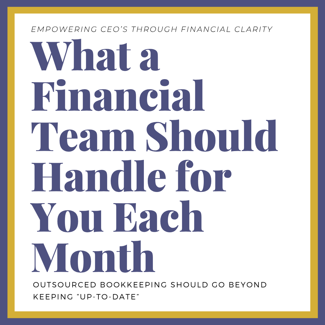       
  
     What a Financial Team Should Handle for You Each Month   Many business owners assume bookkeeping is just data entry—categorizing transactions and keeping things “up to date.” But  outsourced bookkeeping services for small business  go 