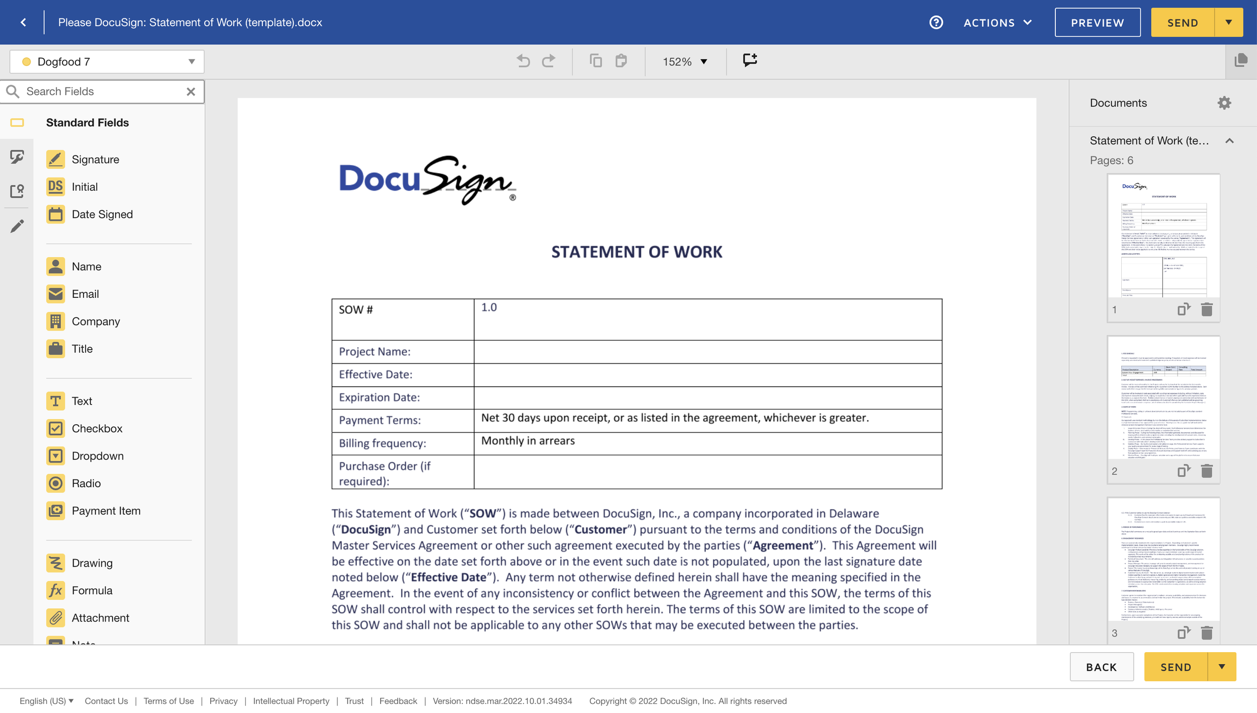 The eSign Experience "Tagger" - this templating experience allows the user to place pre-existing tags into their flattened PDF document.