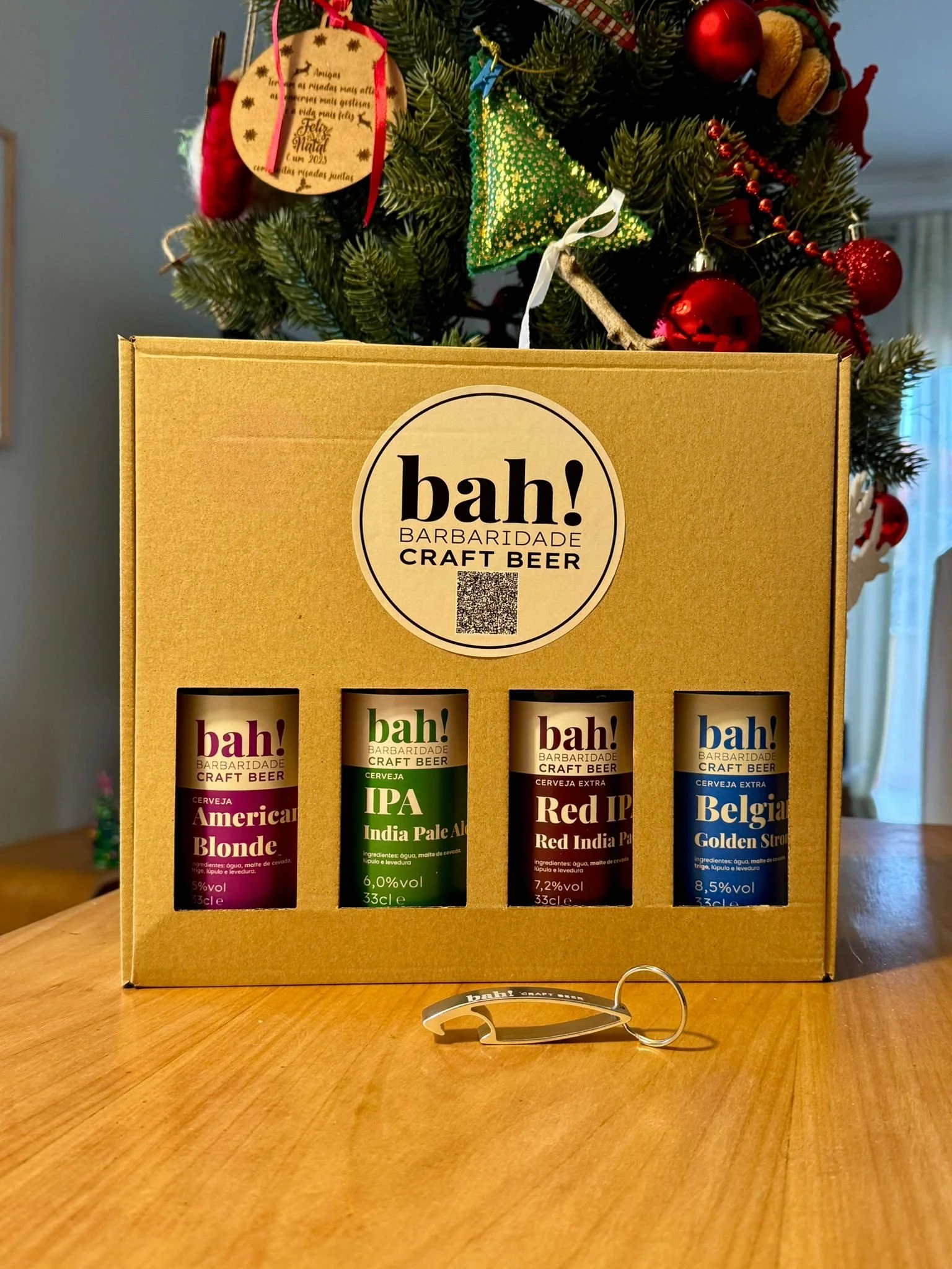 Pack Natal Bah - 4 garrafas e um abre caricas