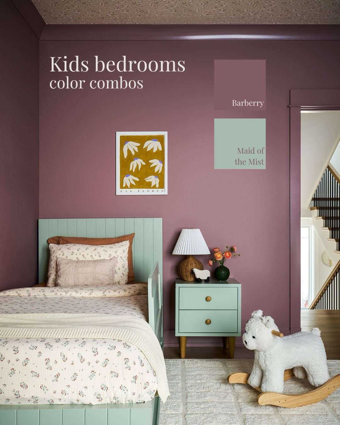 &bull; Maybe you love a traditional matchy match, or fancy a little creative contrast 🫶🏼. You might be all in and totally tonal, or even willing to play the power move with a wallpapered ceiling 🙆🏻&zwj;♀️. 

Kids&rsquo; rooms often feel like the 