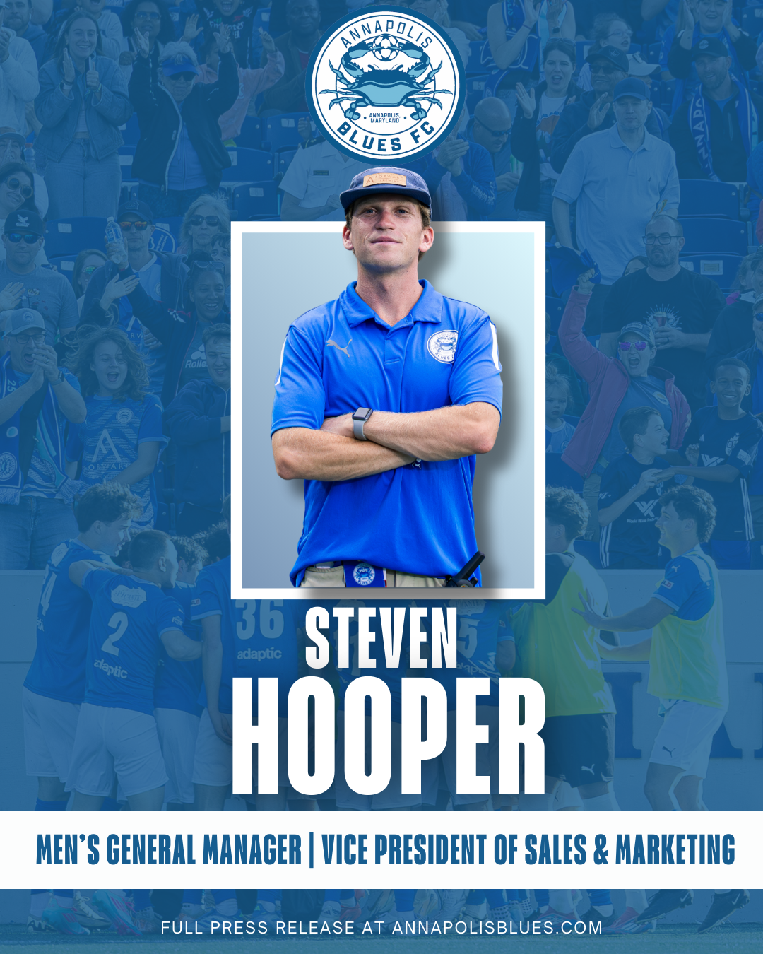 Steven Hooper has been appointed General Manager of the Annapolis Blues Men’s Team