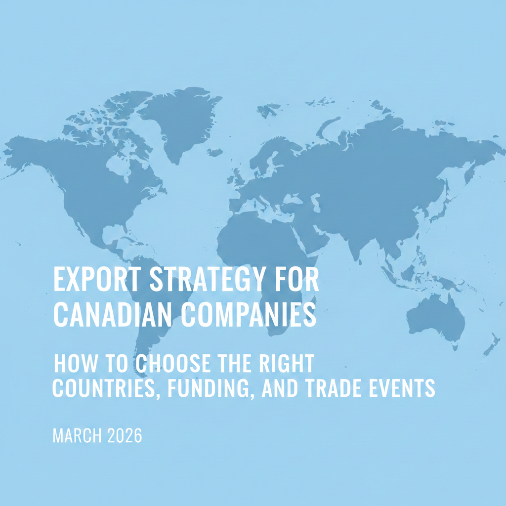 Export Strategy for Canadian Companies: How to Choose the Right Countries, Funding, and Trade Events (2026 Guide)