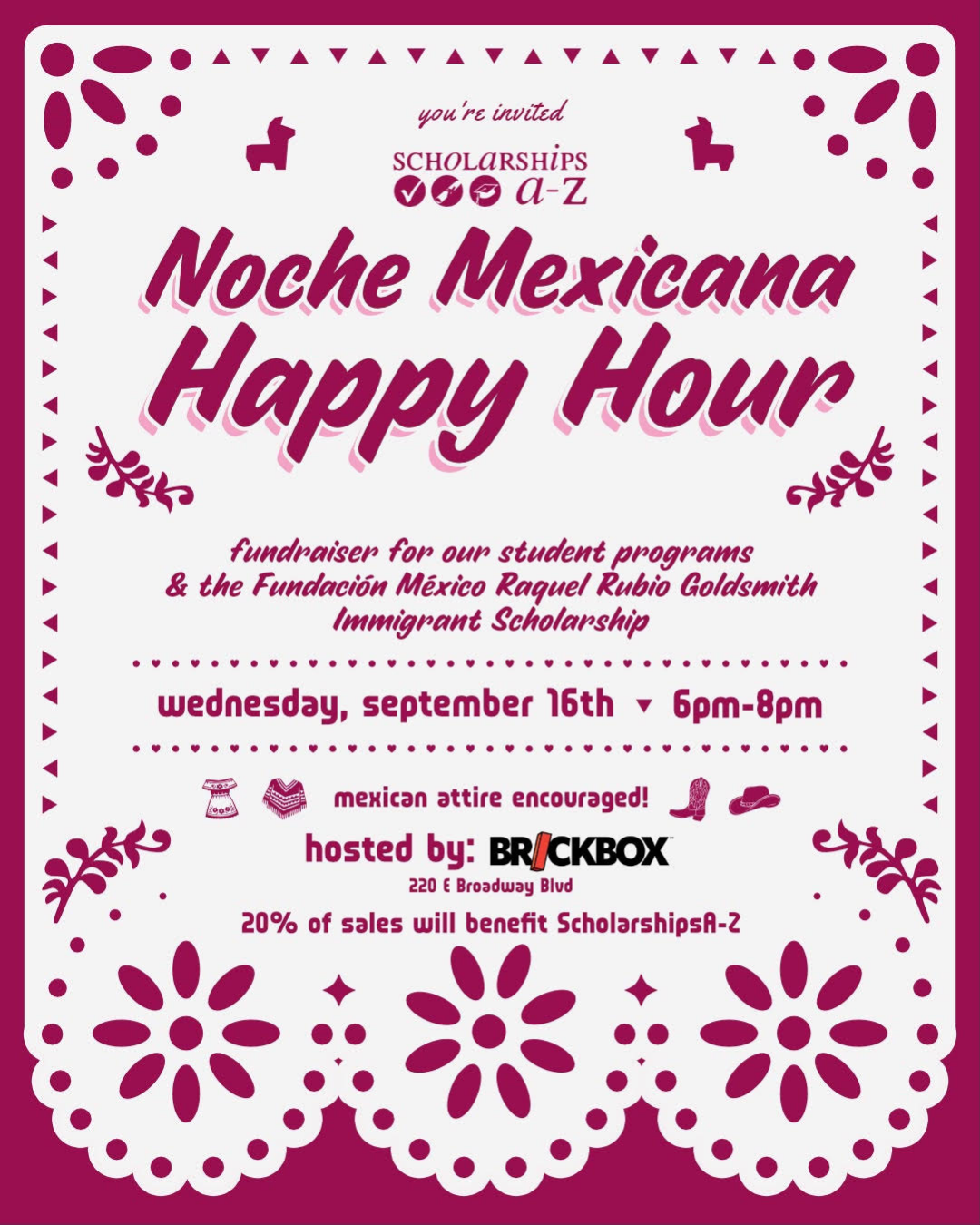 9/16 @ 6pm: Scholarship AZ Happy Hour Fundraiser