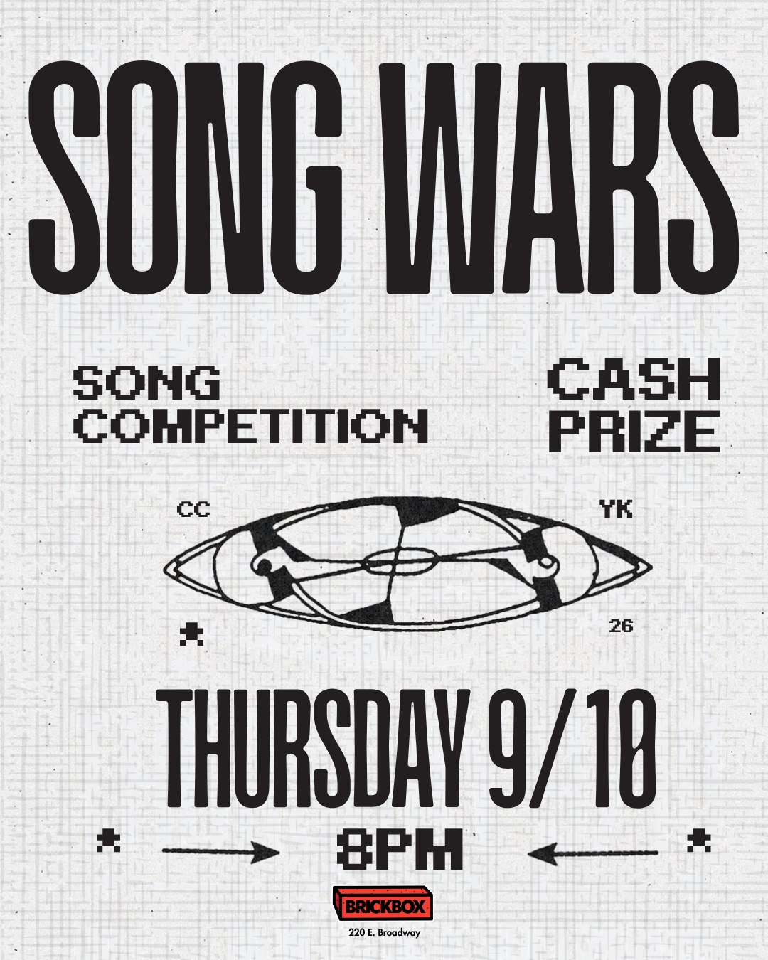 9/10 @ 8pm: Song wars: song competition