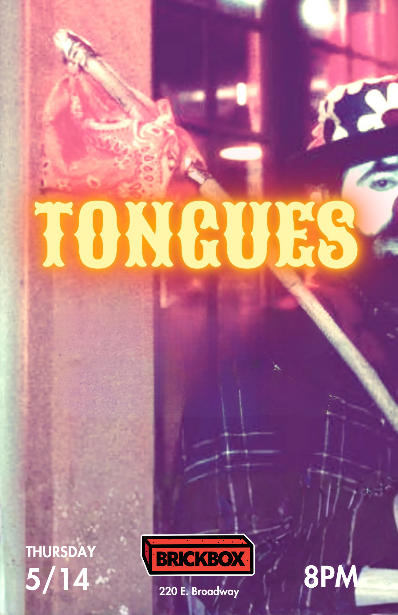 5/14 @ 8pm: Tongues (Singer-songwriter/ Emo)