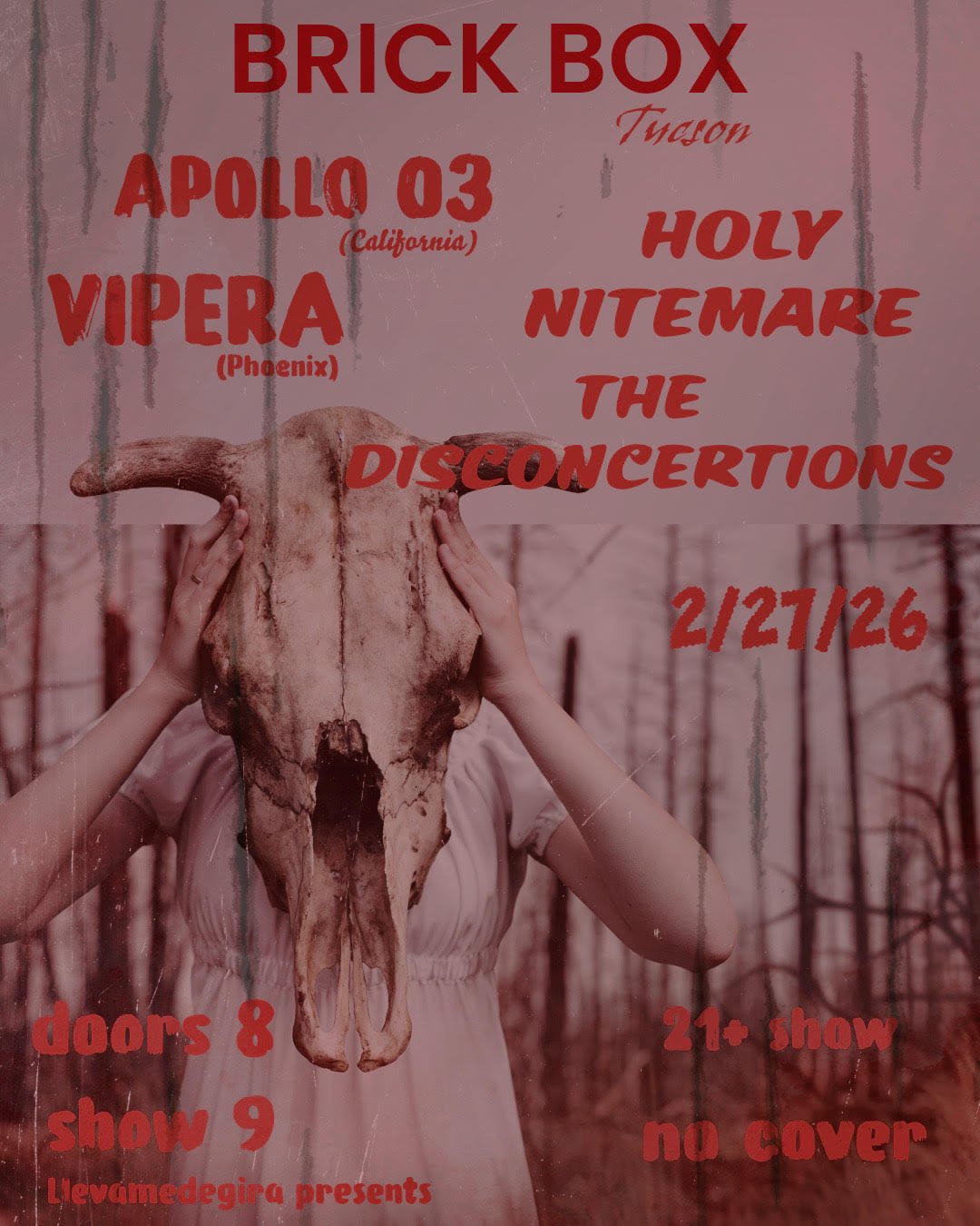 2/27 @ 8pm: APOLLO 03 (California) , VIPERA (Phoenix), THE DISCONCERTIONS   (Punk / Rock), Holy Nitemare