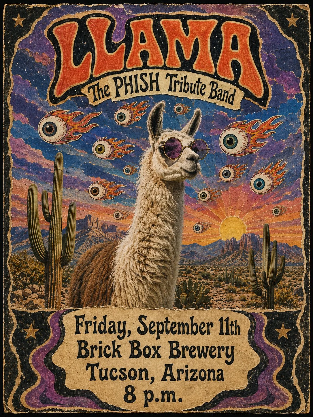 9/11 @ 8pm:  LLAMA – The PHISH Tribute Band