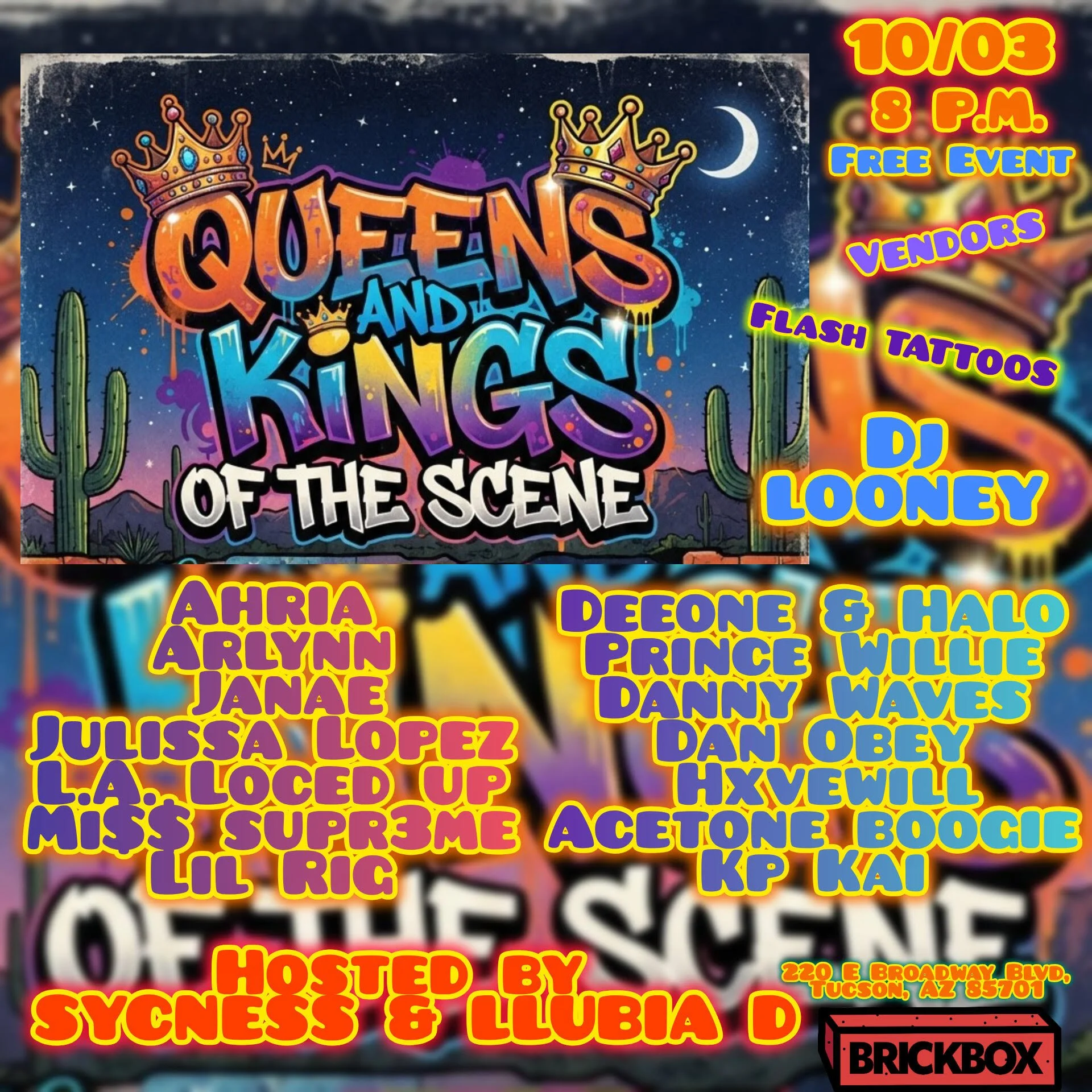 10/3 @ 8pm: sycness presents: 1st annual Queens And Kings show