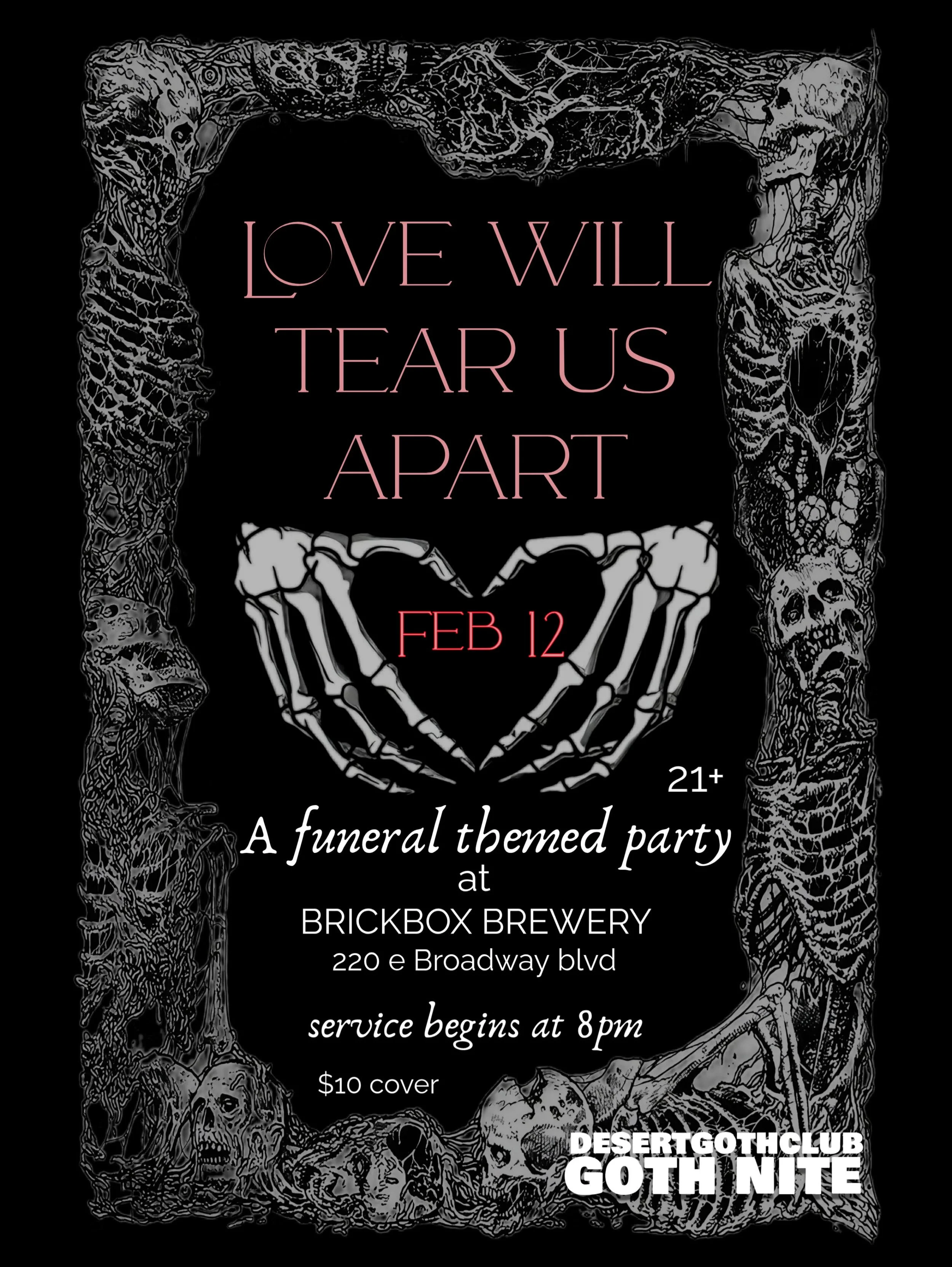 2/12 @ 8pm: Desert Goth Club Presents: Funeral Themed Goth night