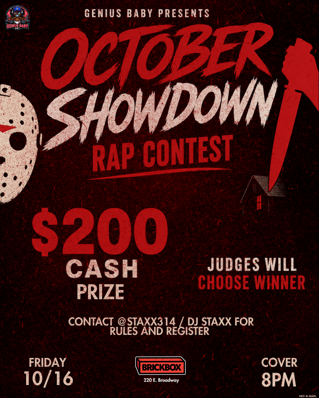 10/16 @ 8pm: Dj Jahmar presents rap contest $200 grand prize (not pay to play)