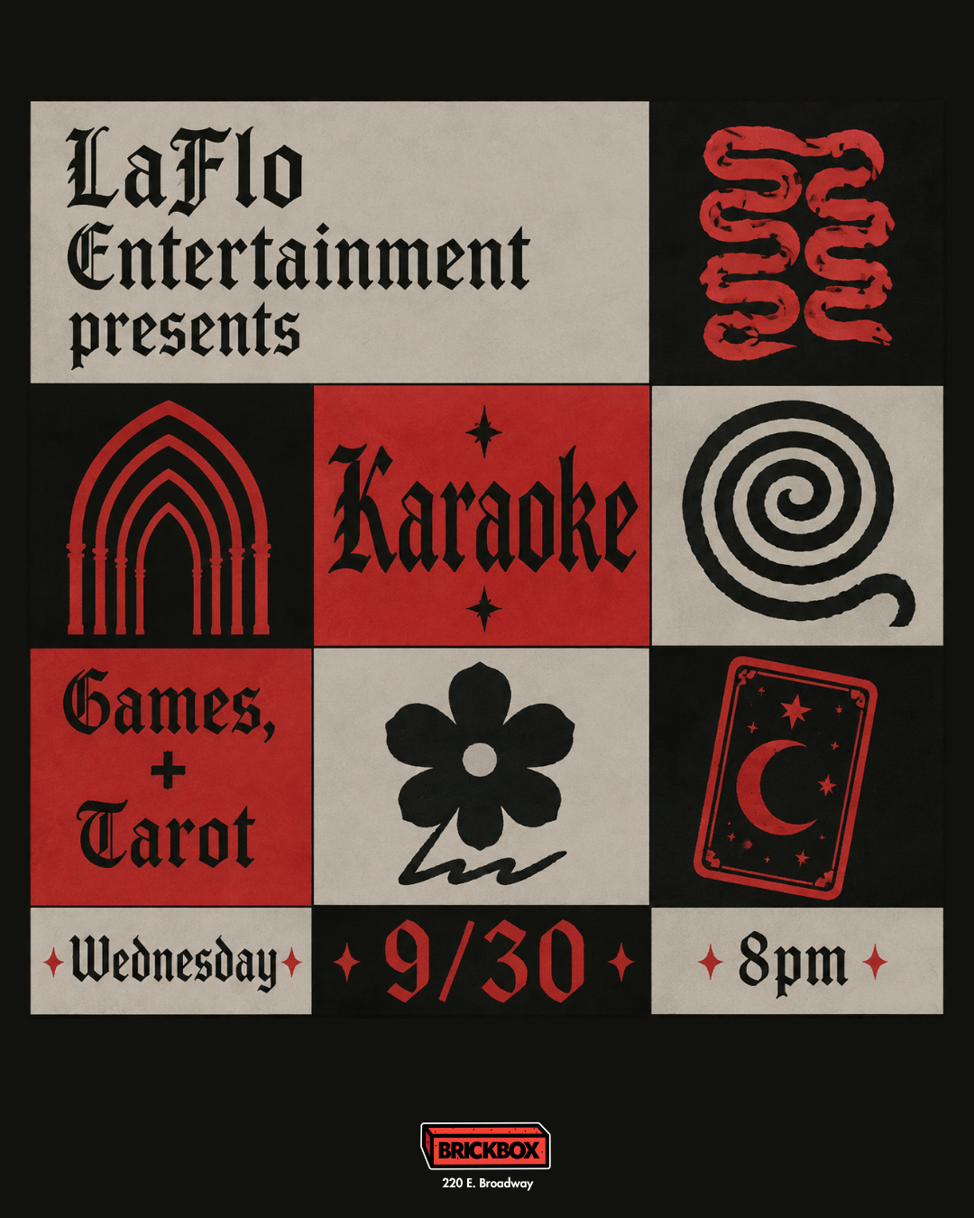 9/30 @ 8pm: LaFlo Entertainment presents Karaoke, Games, + Tarot