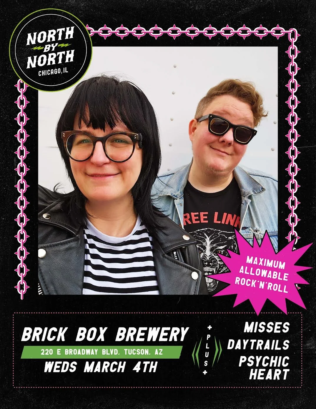 3/4 @ 8pm: North by North (Chi), Psychic Hearts, Daytrails, Psychic Heart (Indie Rock)