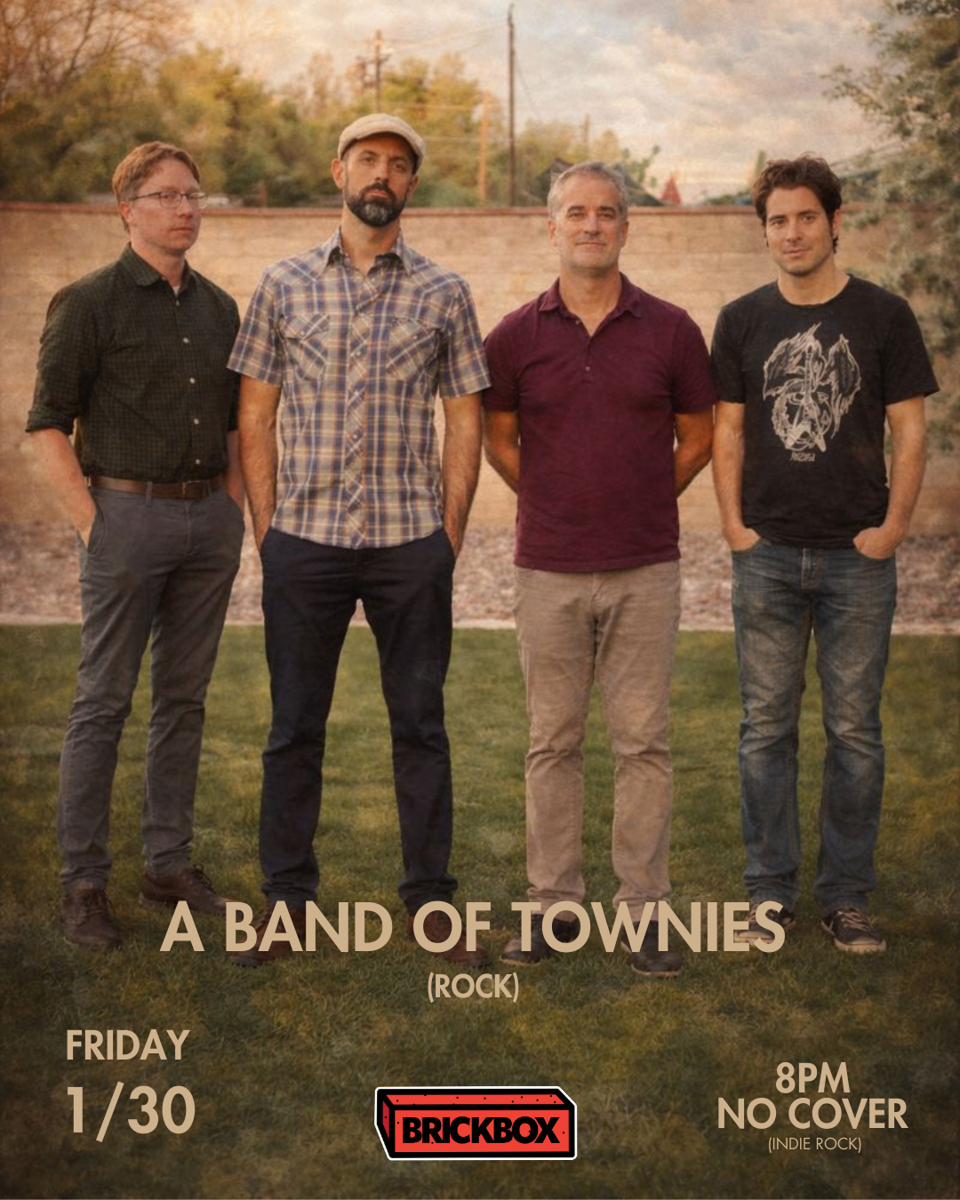 1/30 @ 8pm: Band Of Townies (Rock)