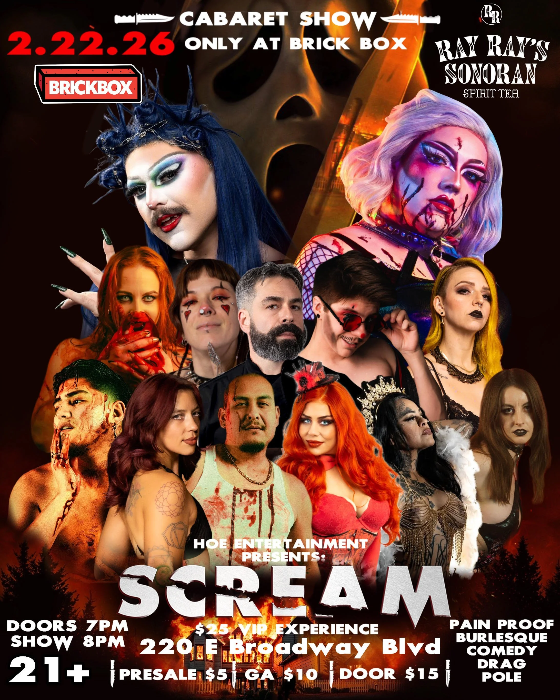 2/22 @ 8pm: Scream Show (Drag / Variety movie viewing show)