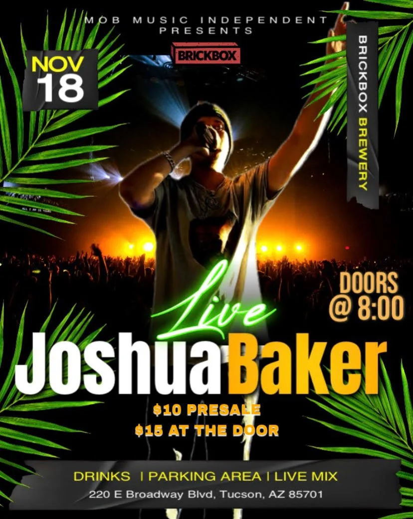 11/18 @ 8pm: Joshua Baker (Rap/HipHop/Alternative)