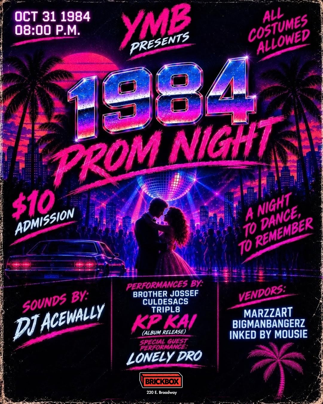 10/31 @ 8pm: KP KAI 1984 prom night