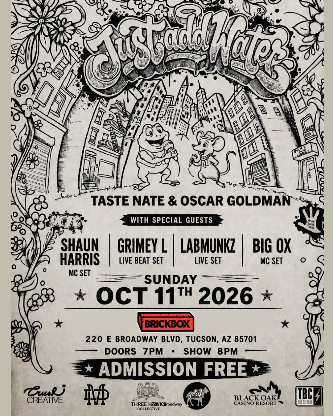 10/11 @ 8PM: Oscar Goldman (Hip Hop, Fake four)