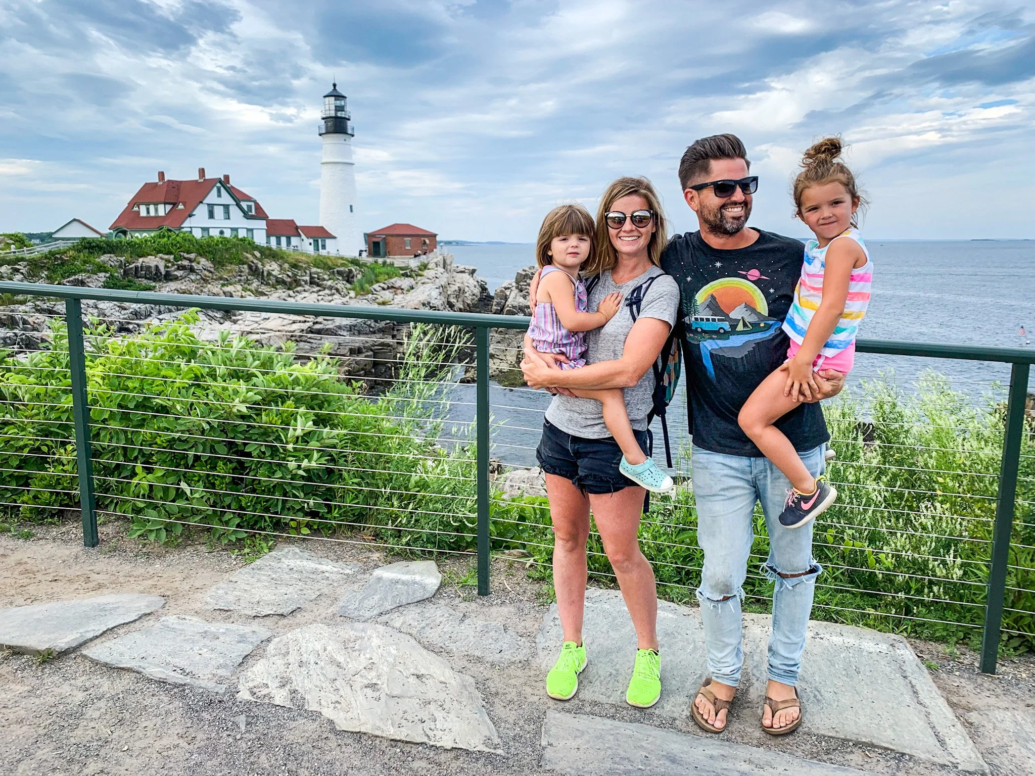 Judge family on an RV Trip in Maine.