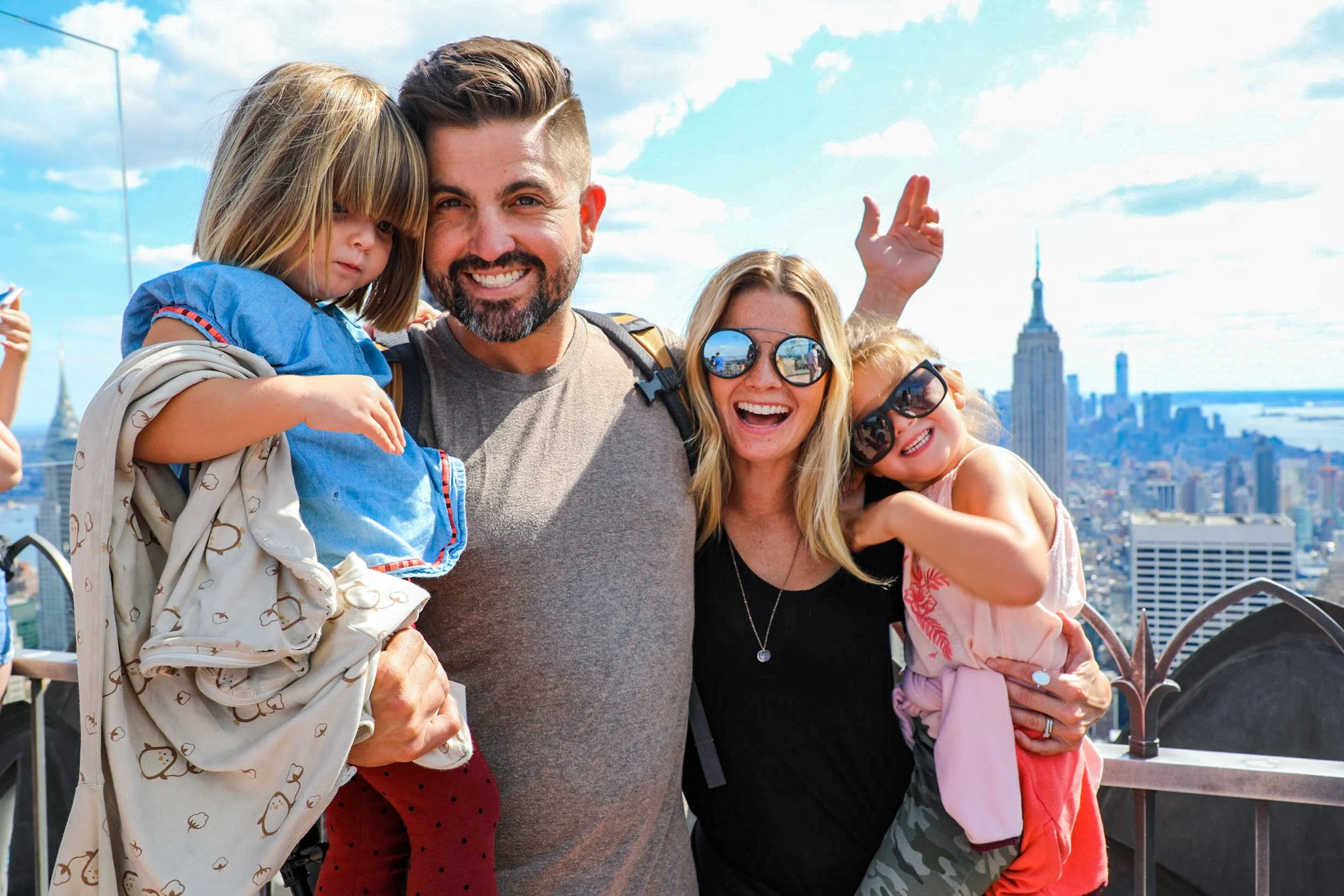 Judge family in NY on RV Trip.