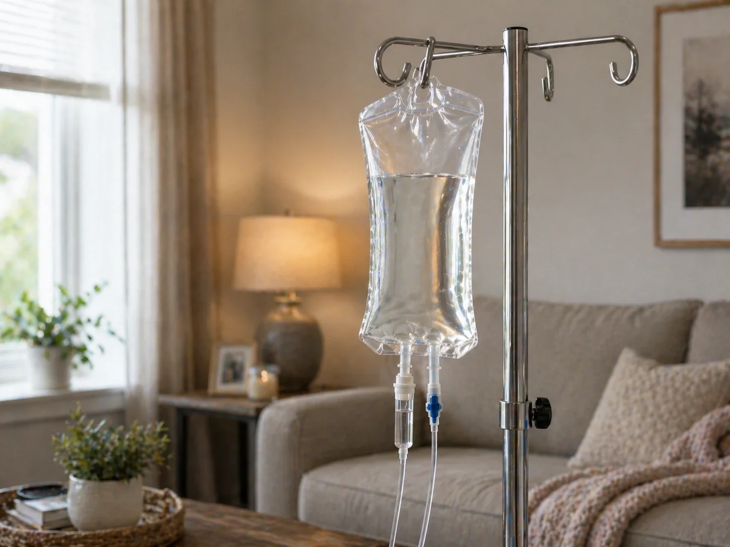 At-home Vitamin IV drip treatment