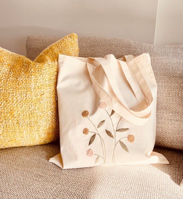 DIY Embroidery Bag Kit Handmade Girls Gift Organizer Bag Tote Bag for  Beginner