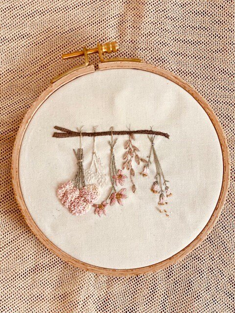Beginner Embroidery Kit, Stitch Garden Sampler, Easy Embroidery