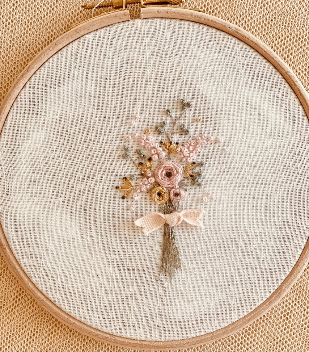 Spring Girl Embroidery Kit - A Threaded Needle