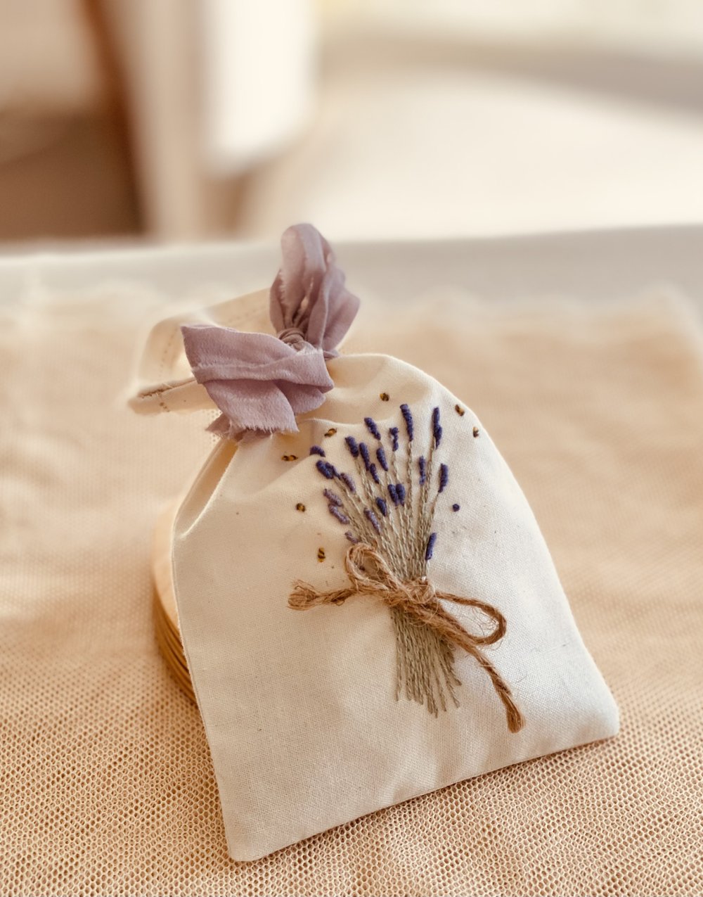 Lavender Printed Embroidery Kits For Beginners