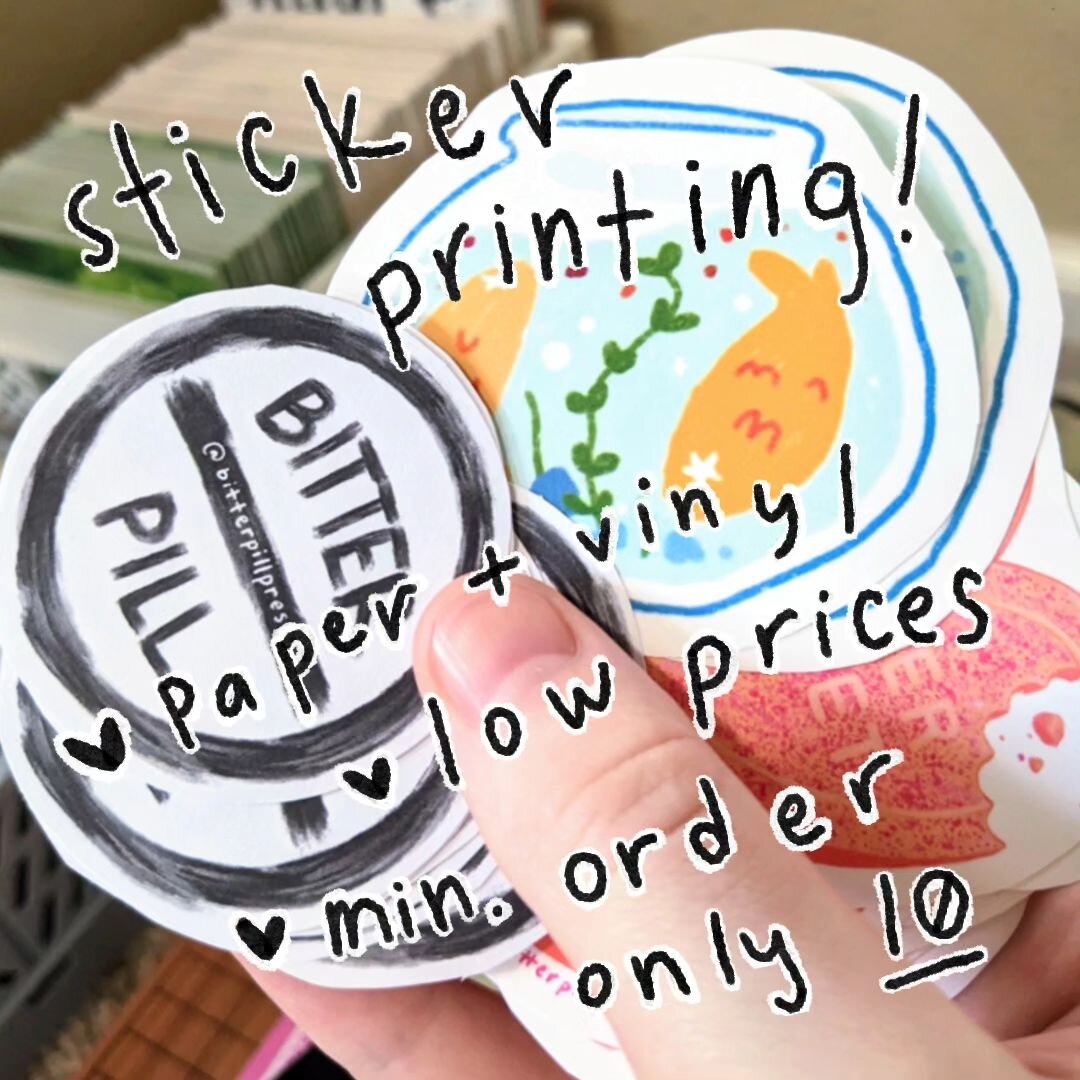 I'm now offering sticker printing! 📬

✨ Not ridiculously fancy, but pretty high quality
🧻 Paper + vinyl options
💰 Low cost, minimum order of only 10 but there are discounts for bulk! 

Link to the new sticker printing service in our bio !!

(And s
