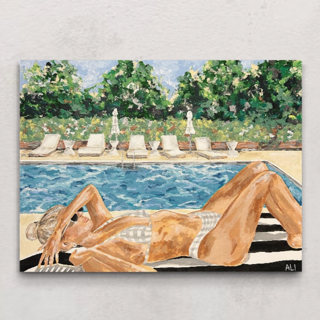 "out of office" 30x40in, acrylic (commission)