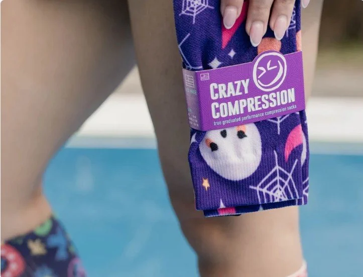 Crazy Compression: 
a sock brand that takes pride in offering larger than life, fun and colorful compression socks at a great price!