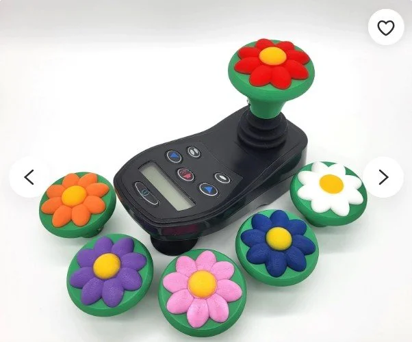 Granted Engineering:
Cute, colorful and quirky replacement joystick knobs for a large variety of different powerchairs