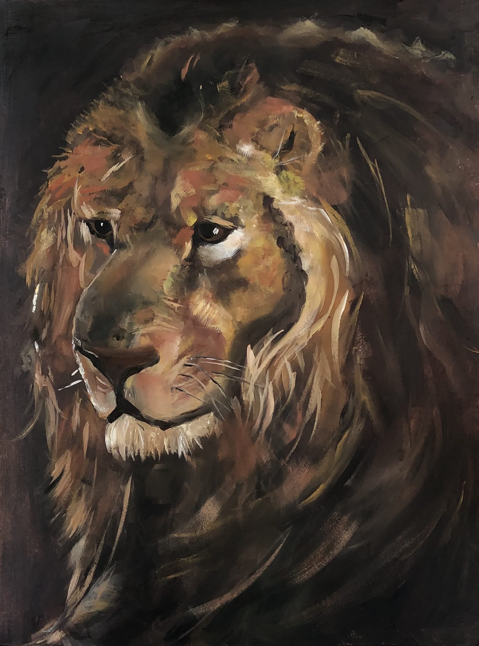 "After Henry Ossawa Turner"
Oil on paper