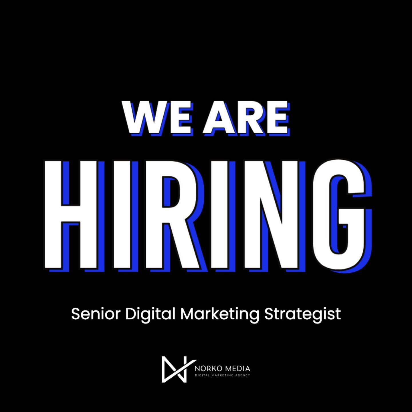SENIOR DIGITAL MEDIA STRATEGIST NEEDED

Join our expanding, unmatched, digital marketing team that scales businesses to unimaginable heights.

Norko Media is searching for a senior digital marketing strategist with:

➕1-5 years of experience in build
