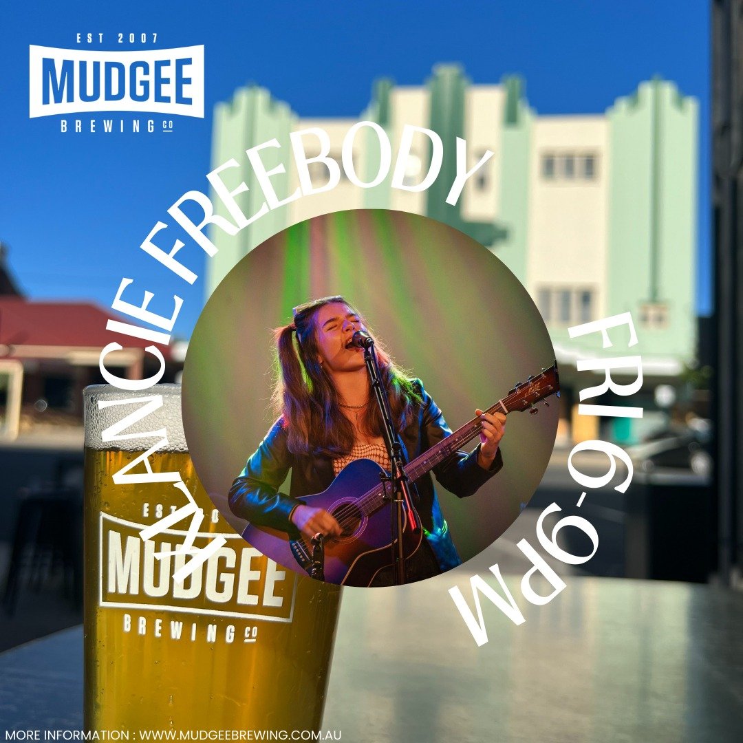 🎶 Hey everyone! 🎶

Get ready for a night of fantastic live music at Mudgee Brewing Co! 🎸 Join us TONIGHT from 6pm to 9pm for an unforgettable performance by the talented Klancie Freebody! 🎤🎶

Come down early to grab a seat, enjoy our freshly mad