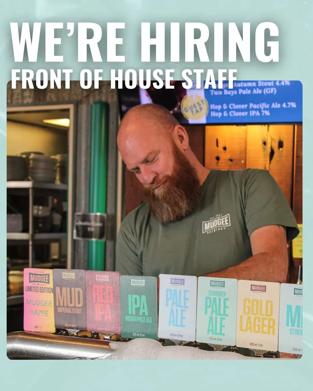 Love good beer, good food, and good people? 🍺

We&rsquo;re recruiting casual Front of House staff to join the Mudgee Brewing Co. team. Does this sound like you?
✨Have a RSA 
✨Bar or restaurant experience
✨Friendly, reliable, and keen to learn

We're