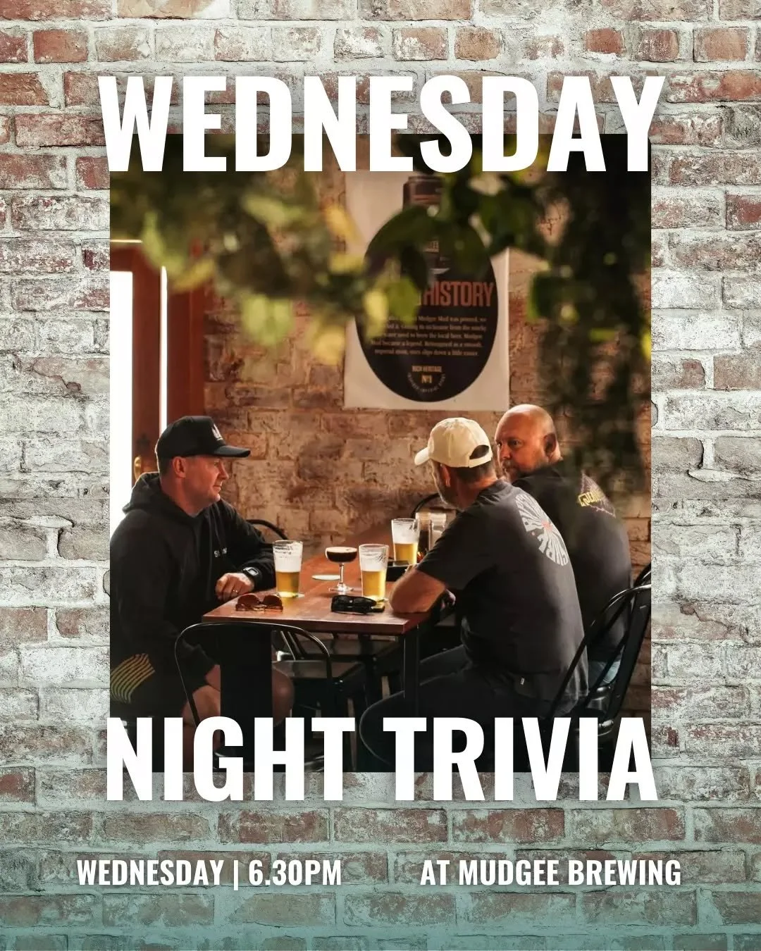 How&rsquo;s your trivia knowledge looking? 👀

Wednesday night from 6:30pm, it&rsquo;s trivia at Mudgee Brewing &mdash; gather your crew, back yourself and settle in for a good time.

Beers flowing, kitchen open and bragging rights on the line 🍻

Bo