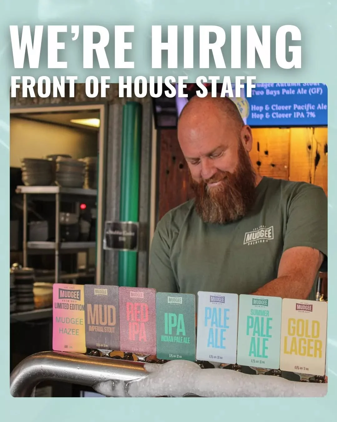 WE&rsquo;RE HIRING &ndash; Front of House Staff 🍻

Love good beer, good food and good people?

We&rsquo;re on the lookout for casual Front of House legends to join the team at Mudgee Brewing Co (up to 25 hours).

What we&rsquo;re after:
✨ Weekend &a