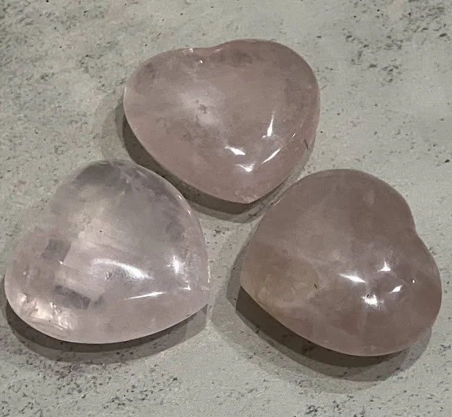 Rose Quartz Hearts ($10)