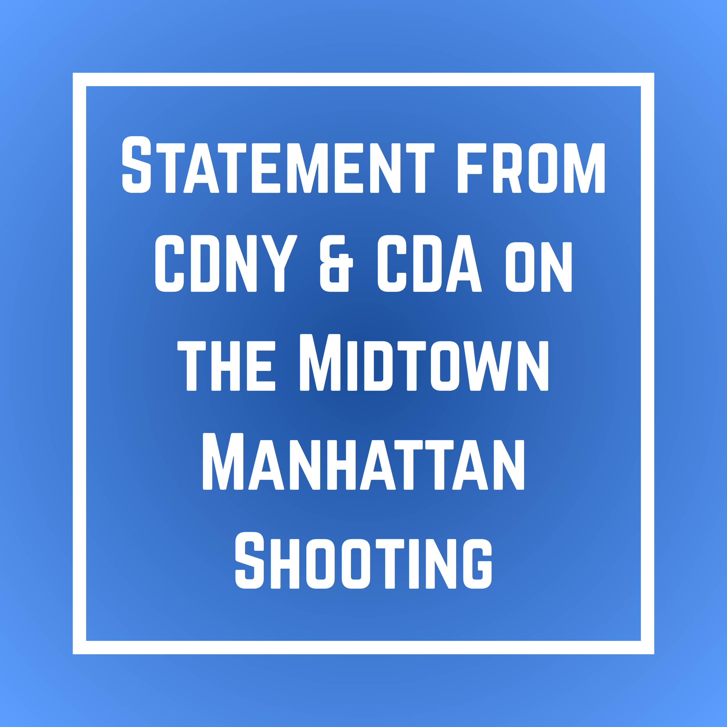 Statement from the College Democrats of New York on the Midtown Manhattan Shooting