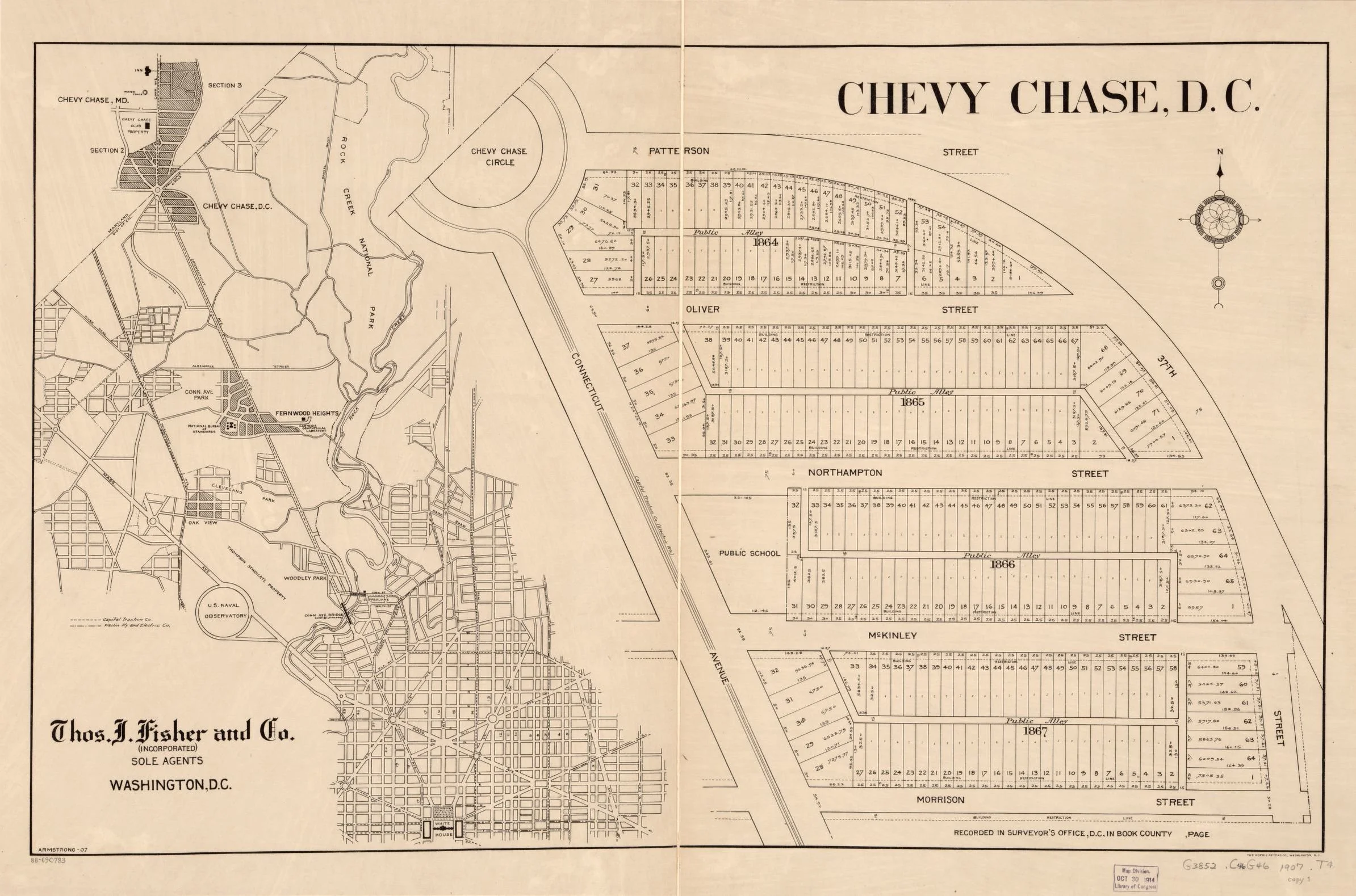Historic Map of Chevy Chase DC